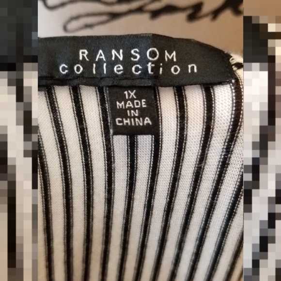Ransom Collection Striped Blouse 1X - Picture 4 of 4